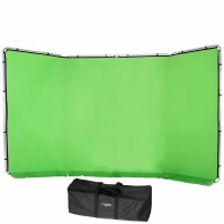 Lastolite LL LB7622 | Panoramiczne tło tkaninowe z ramą, Panoramic Chromakey Green, zielone, 4 x 2.3 m Lastolite - 1