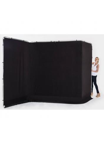 Lastolite LL LB7625 | Panoramiczne tło tkaninowe bez ramy, Panoramic Black, czarne, 4 x 2.3 m Lastolite - 7