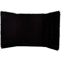 Lastolite LL LB7625 | Panoramiczne tło tkaninowe bez ramy, Panoramic Black, czarne, 4 x 2.3 m Lastolite - 1