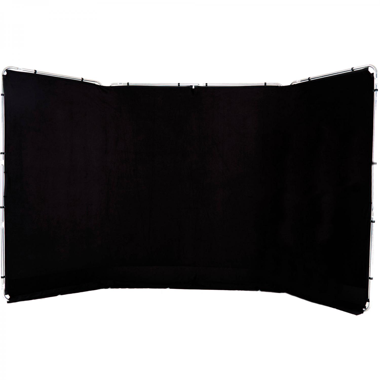 Lastolite LL LB7625 | Panoramiczne tło tkaninowe bez ramy, Panoramic Black, czarne, 4 x 2.3 m Lastolite - 1
