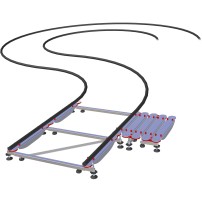 Cambo UTS-10F | UniTrack 10m + Flight Cases, Rozkładane szyny oraz tory + skrzynie Cambo - 1