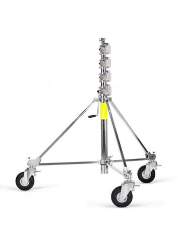 Avenger B150P-1 (Strato Safe Crank Up) | Stalowy statyw oświetleniowy z kółkami i hamulcami, wysokość do 621 cm, udźwig do 70 kg