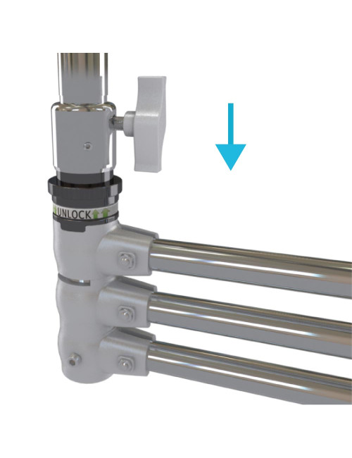 Kupo CT-30MK | Stalowy statyw oświetleniowy z ramieniem, srebrny, wys. max. 2.25 m, udźwig 10 kg Kupo Grip - 2