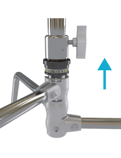 Kupo CT-30MK | Stalowy statyw oświetleniowy z ramieniem, srebrny, wys. max. 2.25 m, udźwig 10 kg Kupo Grip - 3