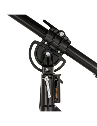 Manfrotto 025BS | Aluminiowy statyw oświetleniowy z ramieniem, kołami i przeciwwagą, wysokość do 0.85 m, udźwig do 3 kg Manfrott