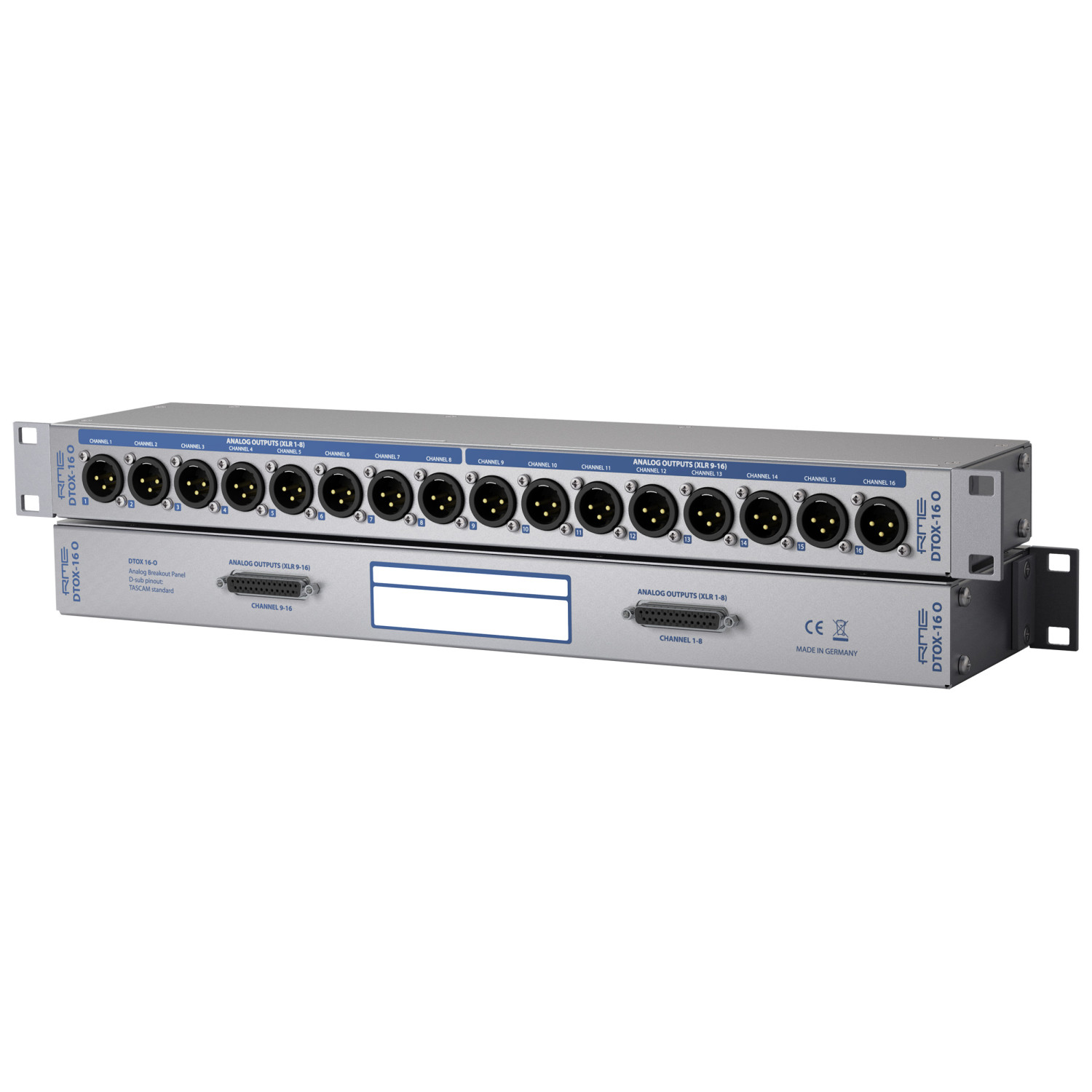RME DTOX-16 O | Zewnętrzny breakout box, 16 wyjść XLR, 2 wyjścia D-Sub (25-pin) RME - 1