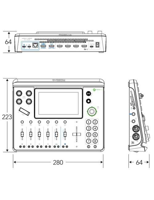 RGBlink Mini MX | Mikser audio-wideo, 4K / Full HD, 4-kanałowy, kontrola PTZ RGBlink - 3