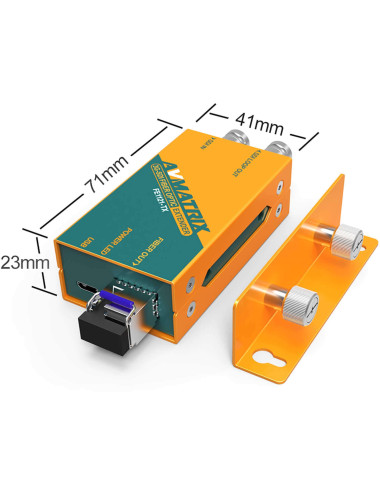 AVMATRIX FE1121 3G-SDI | Przedłużacz SDI przez światłowód, odległość do 20km AVMATRIX - 5
