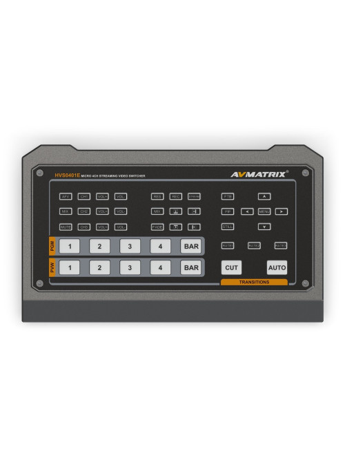 AVMATRIX HVS0401E | Mikser wideo FullHD, 4-kanałowy, 4x HDMI, 1x DisplayPort, streaming USB/LAN AVMATRIX - 1