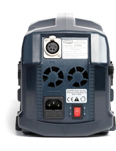 Blueshape CVS4XL | 4-kanałowa ładowarka akumulatorów V-Mount, adapter zasilania stałego, diagnostyka baterii Blueshape - 4