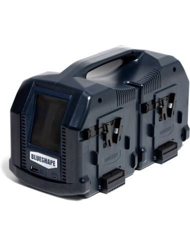 Blueshape CVS4XL | 4-kanałowa ładowarka akumulatorów V-Mount, adapter zasilania stałego, diagnostyka baterii Blueshape - 5