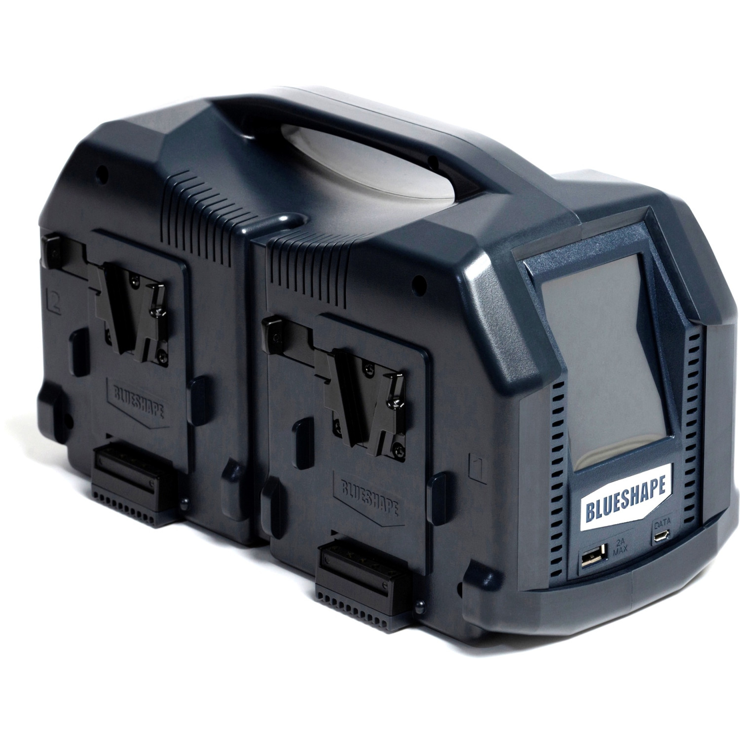 Blueshape CVS4XL | 4-kanałowa ładowarka akumulatorów V-Mount, adapter zasilania stałego, diagnostyka baterii Blueshape - 1