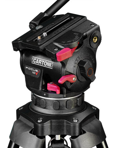 Cartoni Focus 10 Red Lock System MS (KF10-RLM) | Aluminiowy statyw wideo z głowicą, udźwig do 12 kg, wysokość do 167 cm Cartoni 