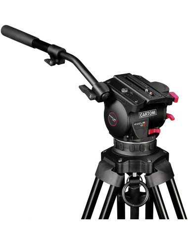 Cartoni Focus 10 Red Lock System MS (KF10-RLM) | Aluminiowy statyw wideo z głowicą, udźwig do 12 kg, wysokość do 167 cm Cartoni 