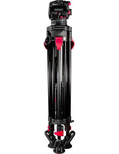 Cartoni Focus 10 Red Lock System MS (KF10-RLM) | Aluminiowy statyw wideo z głowicą, udźwig do 12 kg, wysokość do 167 cm Cartoni 