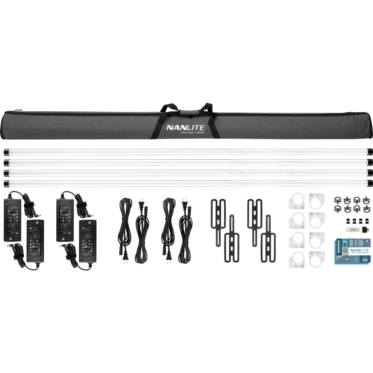 Nanlite PavoTube II 60XR 4-Kit | 4 Lampy tubowe, miecze świetlne, RGBWW, 2.2m, 100W, DMX, 2700K-12000K Nanlite - 1