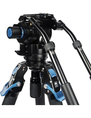 Sirui Pro Video Tripod Kit Rapid SVT-75 Pro + Fluid Head SVH15 | Carbonowy statyw wideo z głowicą, udźwig 25 kg, wys. 153 cm Sir