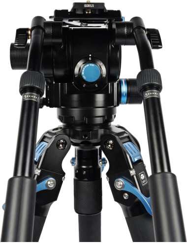 Sirui Pro Video Tripod Kit Rapid SVT-75 Pro + Fluid Head SVH15 | Carbonowy statyw wideo z głowicą, udźwig 25 kg, wys. 153 cm Sir