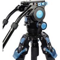 Sirui Pro Video Tripod Kit Rapid SVT-75 Pro + Fluid Head SVH15 | Carbonowy statyw wideo z głowicą, udźwig 25 kg, wys. 153 cm Sir