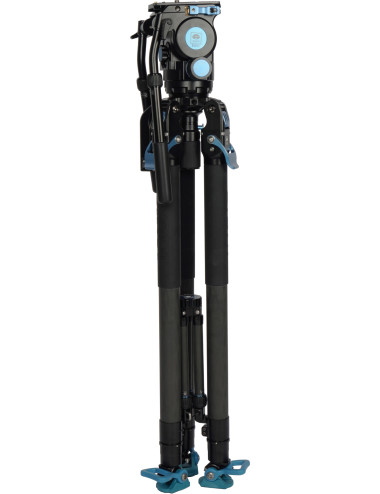 Sirui Pro Video Tripod Kit Rapid SVT-75 Pro + Fluid Head SVH15 | Carbonowy statyw wideo z głowicą, udźwig 25 kg, wys. 153 cm Sir