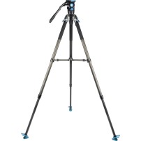 Sirui Pro Video Tripod Kit Rapid SVT-75 Pro + Fluid Head SVH15 | Carbonowy statyw wideo z głowicą, udźwig 25 kg, wys. 153 cm Sir