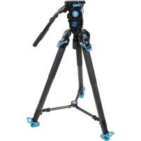 Sirui Pro Video Tripod Kit Rapid SVT-75 Pro + Fluid Head SVH15 | Carbonowy statyw wideo z głowicą, udźwig 25 kg, wys. 153 cm Sir