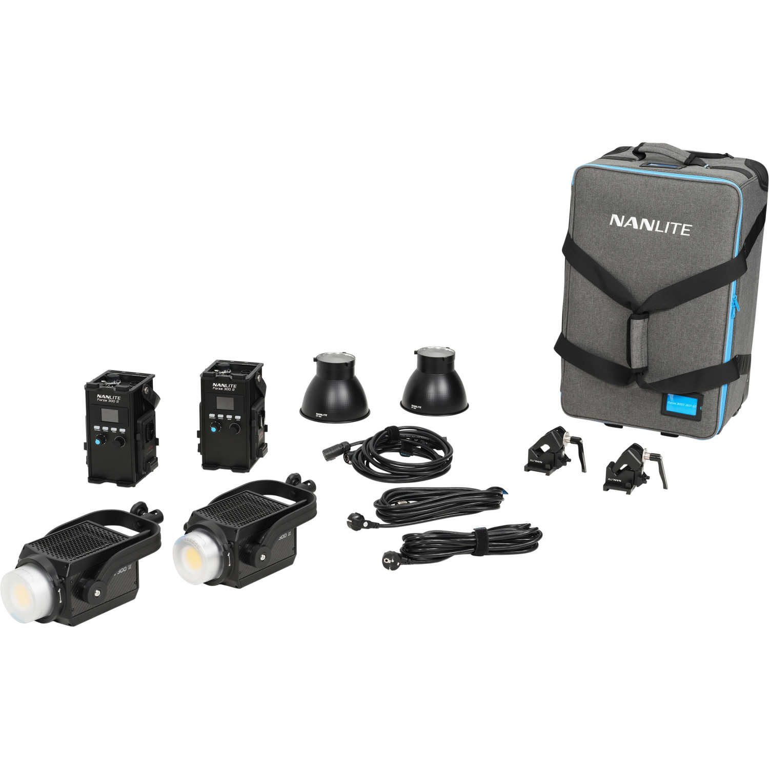 Nanlite Forza 300 II 2-Kit | Zestaw 2 lamp studyjnych z walizką, 2x 350W, 5600K, Wi-Fi, Bluetooth, DMX Nanlite - 1