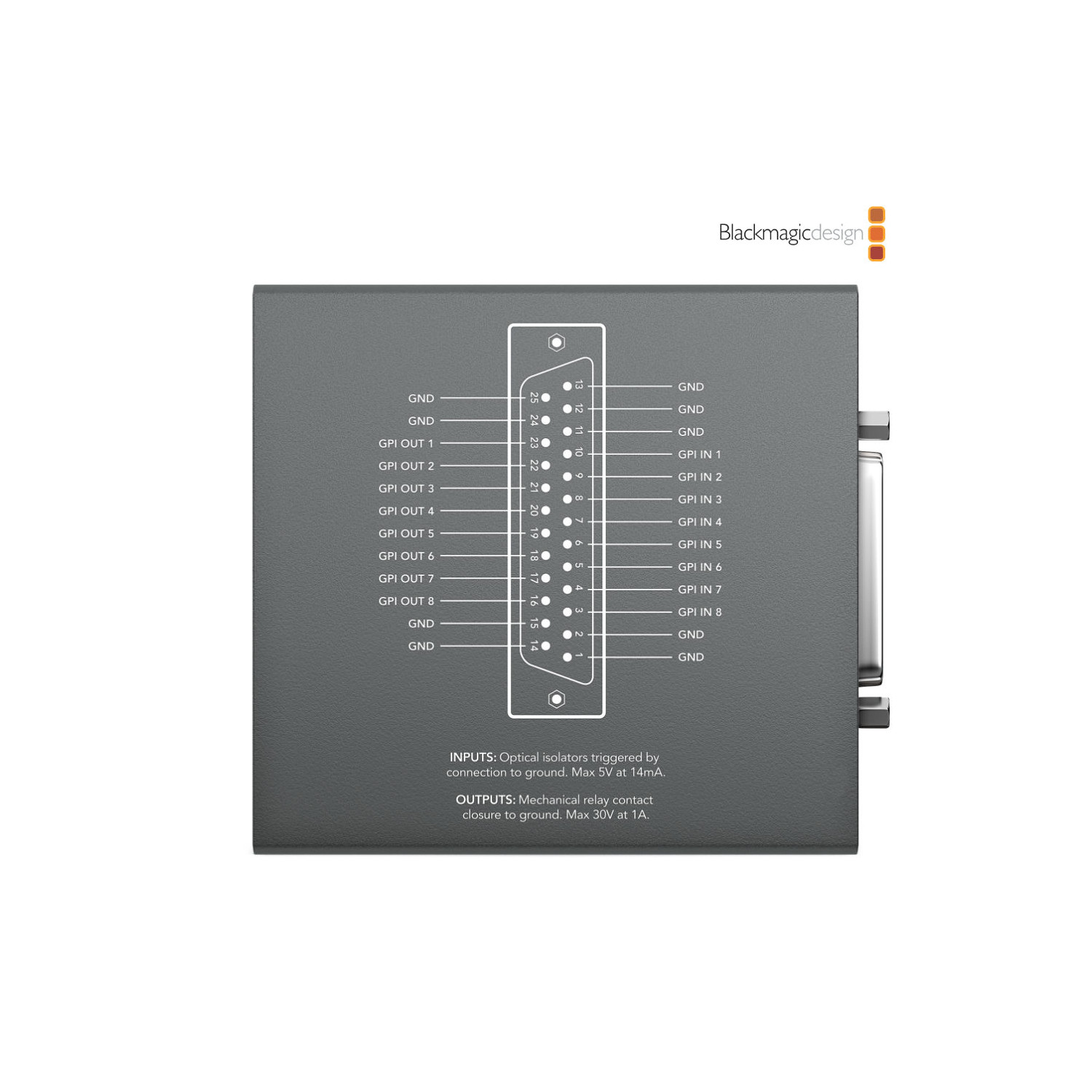 Blackmagic Design GPI and Tally Interface | Moduł Tally dla mikserów Blackmagic Design ATEM Blackmagic Design - 3