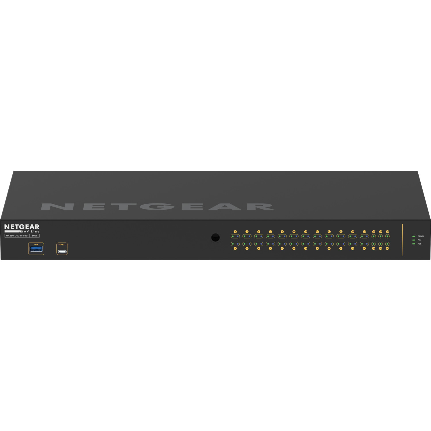 Netgear AV Line M4250-26G4F-PoE+ (GSM4230P-100EUS) | Zarządzalny switch internetowy 300W, 24x1G PoE+, 2x1G, 4x SFP Netgear - 5