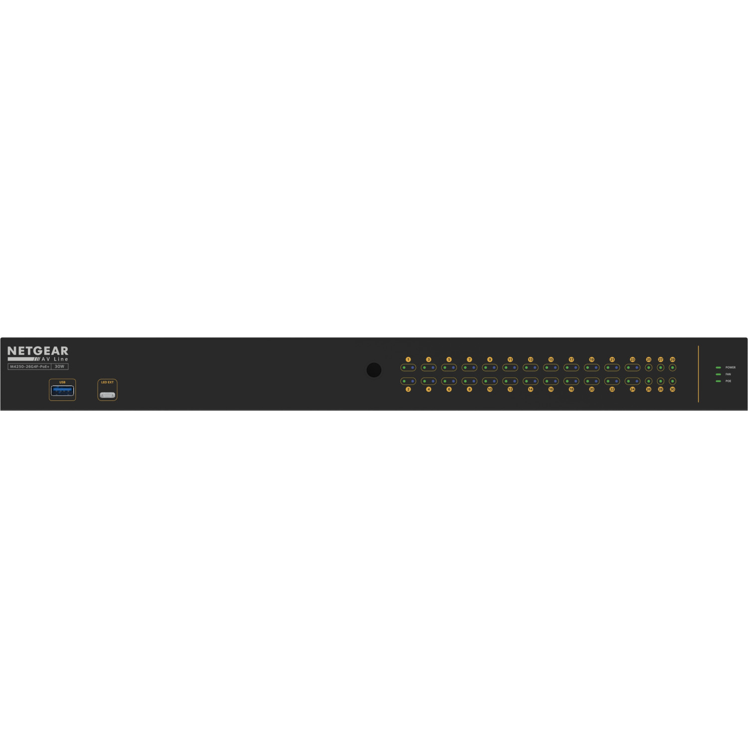 Netgear AV Line M4250-26G4F-PoE+ (GSM4230P-100EUS) | Zarządzalny switch internetowy 300W, 24x1G PoE+, 2x1G, 4x SFP Netgear - 6