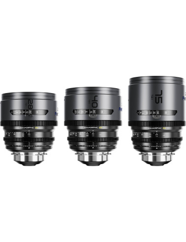 DZOFILM Pavo 2x Anamorphic 3-Lens Kit (28/40/75mm T2.1) PL/EF (S35) Blue DZOFILM - 1