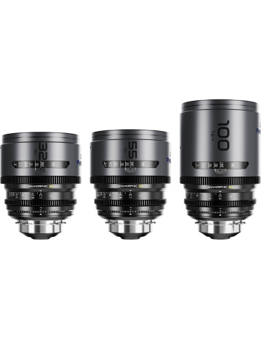 DZOFILM Pavo 2x Anamorphic 3-Lens Kit (32/55/100mm T2.1/T2.4) PL/EF (S35) Blue DZOFILM - 1