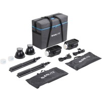 Nanlite FS-300B 2-Kit | Zestaw dwóch studyjnych lampa LED ze statywami i torbą, Bi-Color, 2700-6500K, CRI 96, 350 W Nanlite - 2
