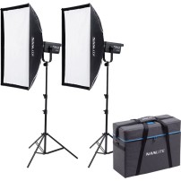 Nanlite FS-300B 2-Kit | Zestaw dwóch studyjnych lampa LED ze statywami i torbą, Bi-Color, 2700-6500K, CRI 96, 350 W Nanlite - 1