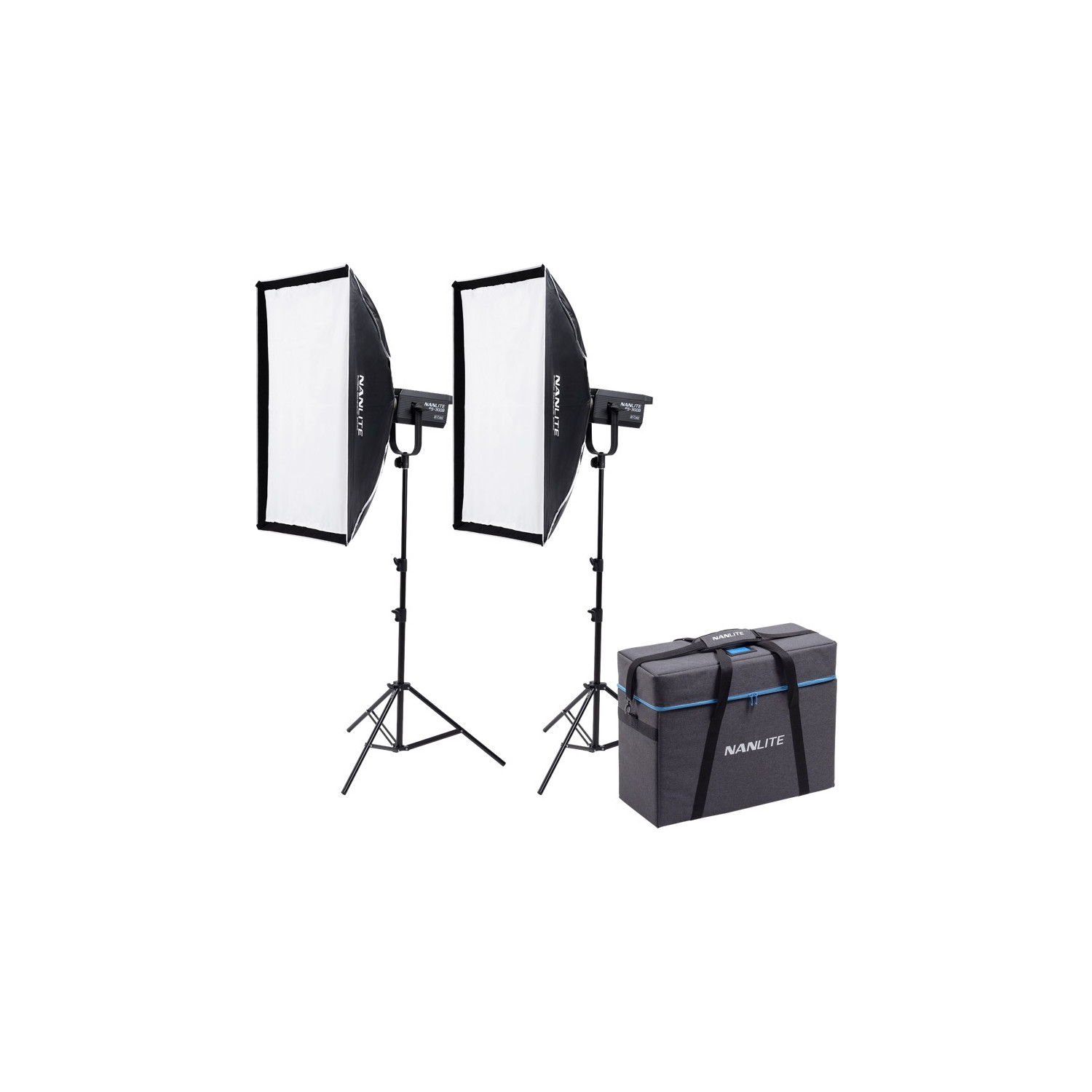Nanlite FS-300B 2-Kit | Zestaw dwóch studyjnych lampa LED ze statywami i torbą, Bi-Color, 2700-6500K, CRI 96, 350 W Nanlite - 1