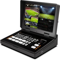 AVMATRIX Shark S4 Plus | Mikser wideo FullHD z wbudowanym monitorem, 4-kanałowy, 2x SDI, 2x HDMI, nagrywanie, streaming AVMATRIX