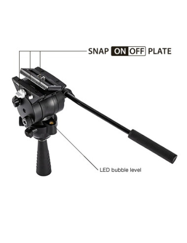 Libec TH-V | Aluminiowy statyw foto-wideo TH-Z T z głowicą TH-V H, rozpórka środkowa, udźwig do 5 kg, wysokość do 1.63 m Libec -