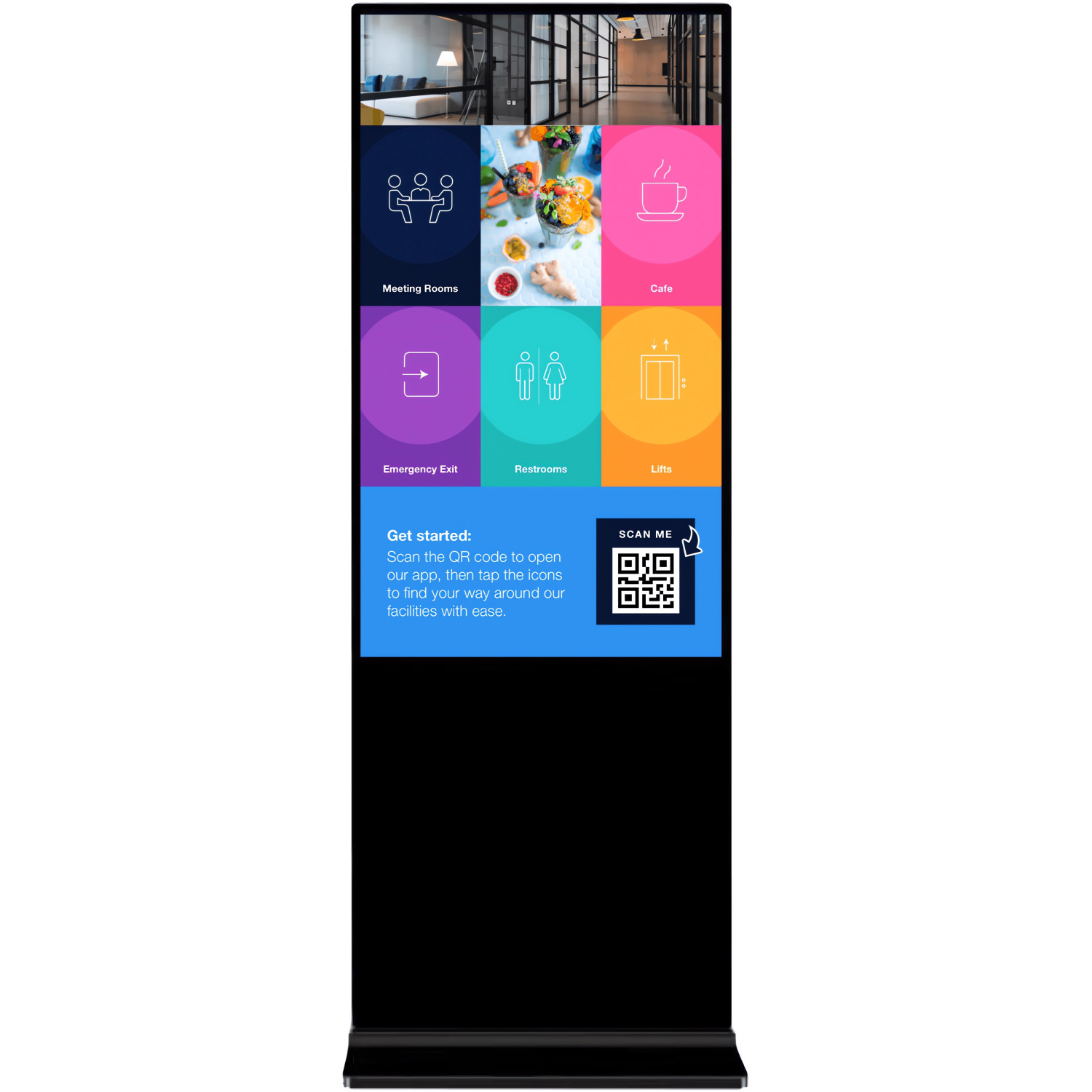 Clevertouch CM Totem CTL-49T112KEK1 49” | Monitor Digital Signage kiosk informacyjny wolnostojący Clevertouch - 1