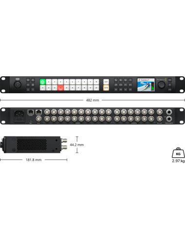 Blackmagic Design ATEM 2 M/E Constellation HD | Mikser wideo FullHD, 20 wejść, 3-SDI, 12 wyjść wideo, multiview, talkback Blackm