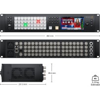 Blackmagic Design ATEM 4 M/E Constellation HD | Mikser wideo FullHD, 40 wejść, 3G-SDI, 12 wyjść wideo, multiview, talkback Black