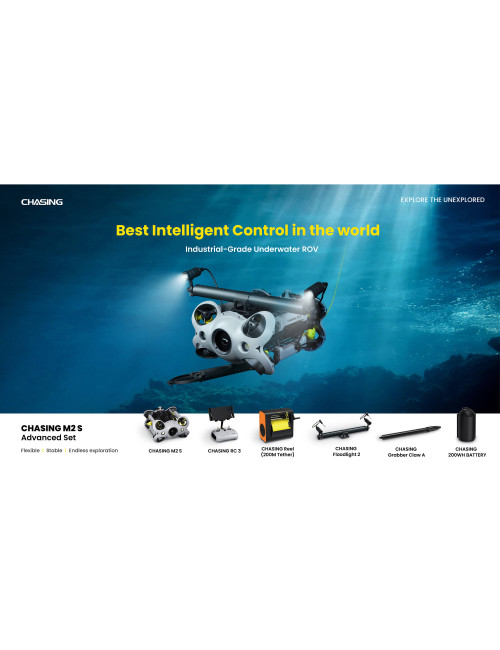 Chasing M2 S Advanced Set 200m | Łódź podwodna z kamerą, dron podwodny 4K ROV, maksymalna odległość do 400m Chasing - 3