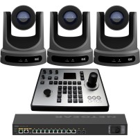 PTZOptics Move SE 30x 3 Full Bundle | Zestaw 3x Kamera PTZ Move SE 30x + Kontroler PT-JOY-G4 + Switch Netgear AV Line PoE+ PTZOp