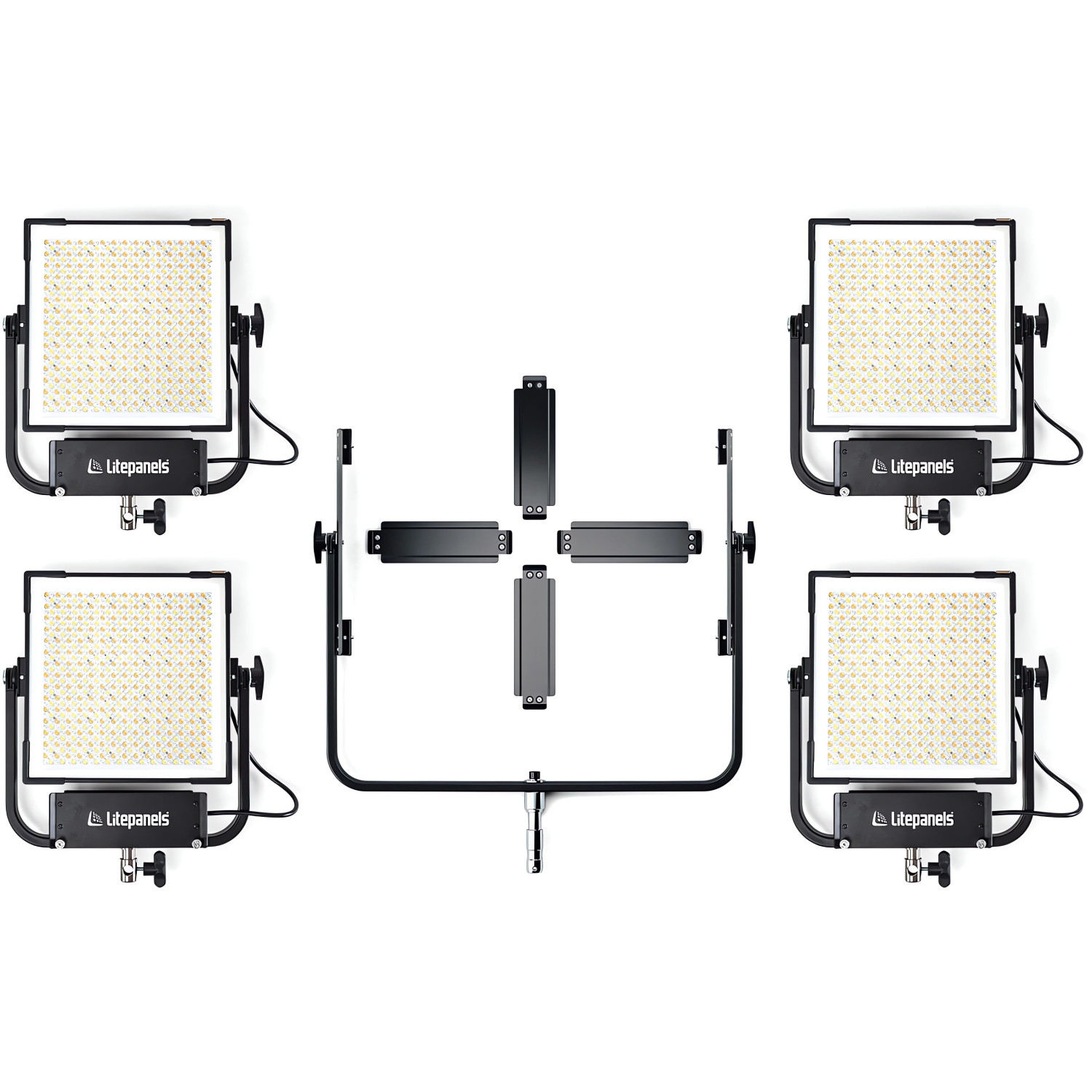 Litepanels Gemini 1×1 Hard Quad Array Light Kit | Zestaw czterech lamp wideo, panele LED, RGBWW Litepanels - 1