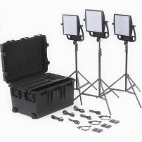Litepanels Astra 6X Bi-Color LED Panel Traveler Trio V-Mount Kit | Zestaw 3 lamp wideo z walizką Litepanels - 1