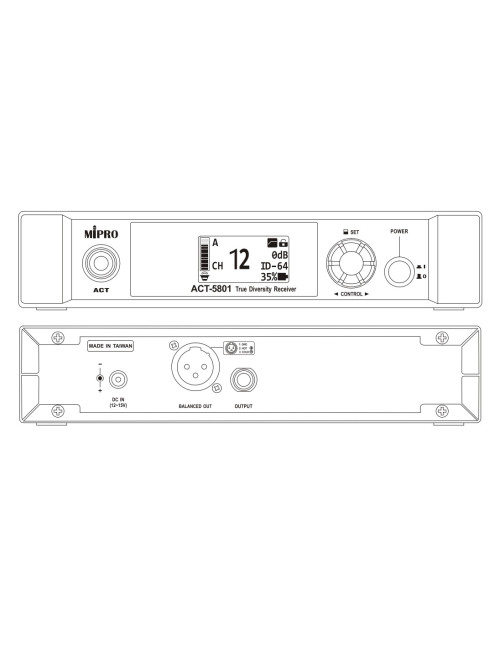 MIPRO ACT-5801 | Jednokanałowy odbiornik cyfrowy ISM 5.8 GHz MIPRO - 2