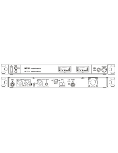MIPRO ACT-727 (5UA) | Dwukanałowy szerokopasmowy odbiornik UHF 72MHz, 482 - 554 MHz MIPRO - 3