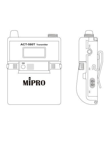 MIPRO ACT-580T | Cyfrowy nadajnik bodypack 5.8GHz mini XLR 4-pin MIPRO - 1