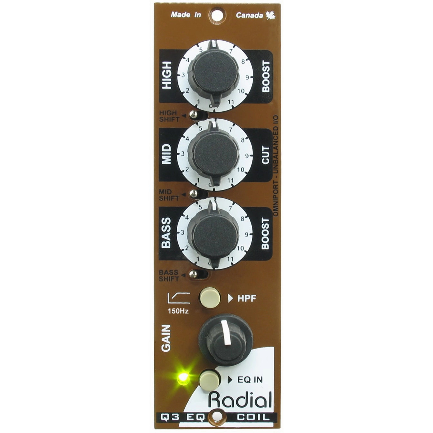 Radial Q3 | 3-pasmowy korektor audio, moduł systemu 500 Radial Engineering - 2