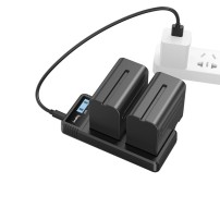 SmallRig 3823 | Zestaw zasilający, dwukanałowa ładowarka z dwoma akumulatorami NP-F, 2 x 7800 mAh (56 Wh) SmallRig - 6