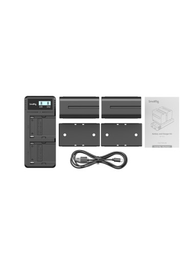 SmallRig 3823 | Zestaw zasilający, dwukanałowa ładowarka z dwoma akumulatorami NP-F, 2 x 7800 mAh (56 Wh) SmallRig - 7